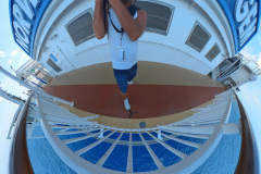 360 shot with the ship's name sign