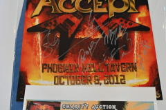 Auction item benefiting the Ronnie James Dio Stand Up and Shout Cancer Fund