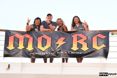 Horns Raised posse enjoying Kix on the pool stage