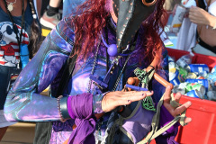 Rocking out to Doro on the pool stage