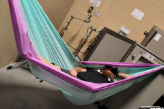 I was as tired as this guy was, but didn't have a hammock