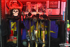 Skull in an axe case