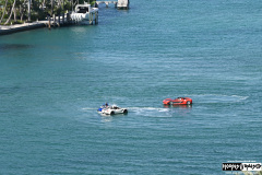 Car boats departing Miami 
