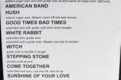 The Bottom Feeders set list