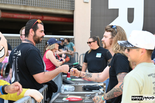 Austin Meade greeting fans
