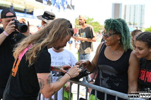 Austin Meade greeting fans