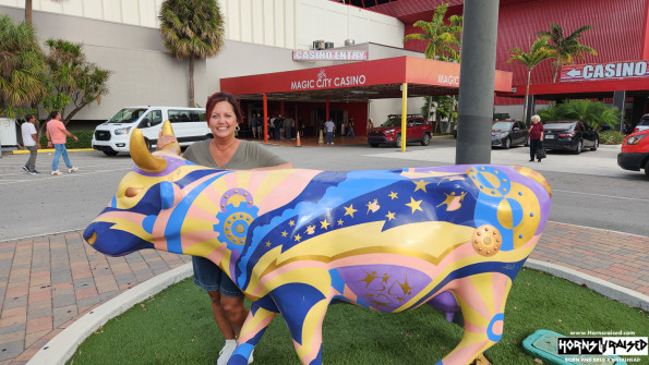 Arriving for the sail away party