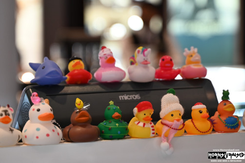 Ducks in the jewelry shop on the ship