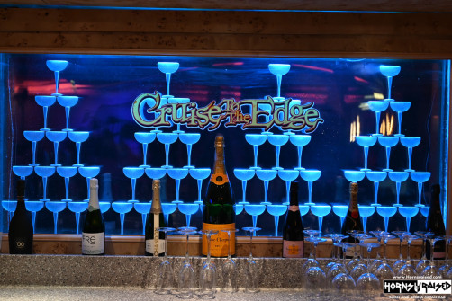 Bar lights over the logo