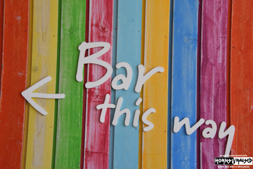 This way to the bar!