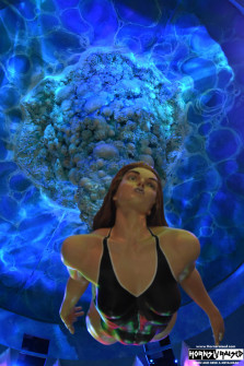 Hanging mermiad statue onboard the ship