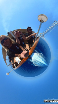 360 shot off the back of the ship