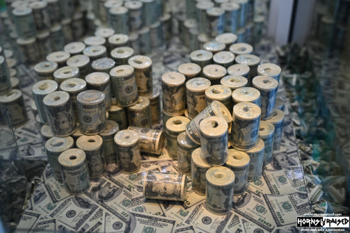 Cash in one of the casino machines