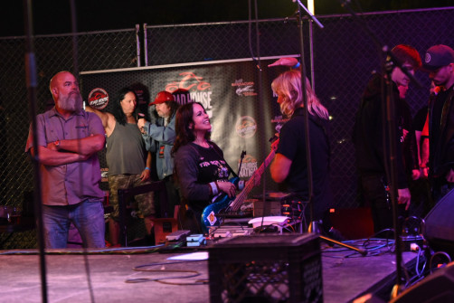 Chatting before the show