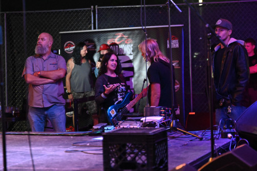 Chatting before the show