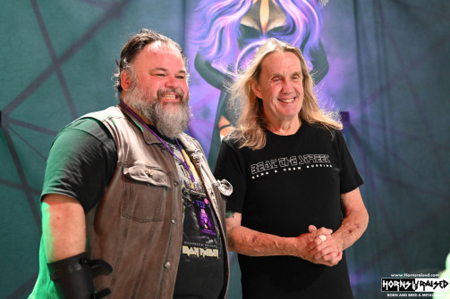 Nicko McBrain after show photo experience